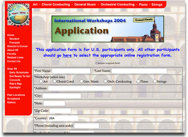IW application form